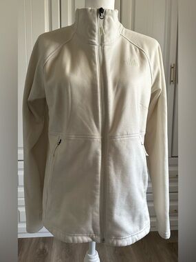 The North Face Women's Cream Full-Zip Fleece Jacket Size Large